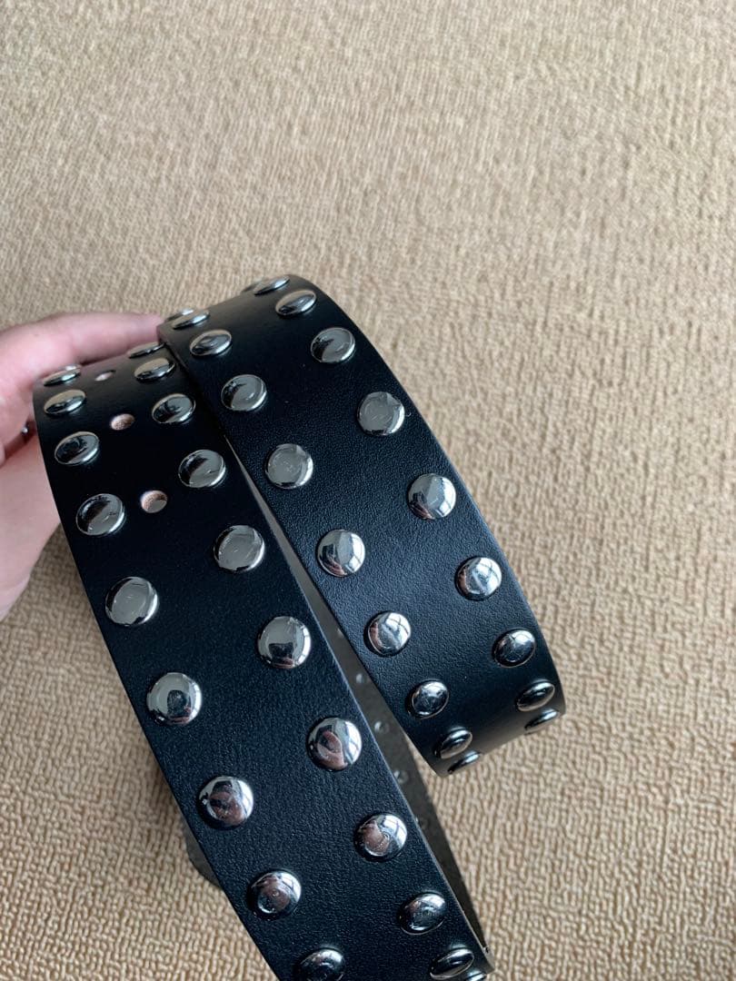 Stussy 8 BALL STUDDED.BELT 黒リベットベルト Stussy 8 BALL STUDDED.BELT 黒リベットベルト