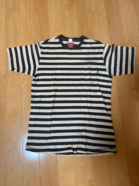 SUPREME シュプリーム ボーダー ポケットTシャツ ポケT Mサイズ