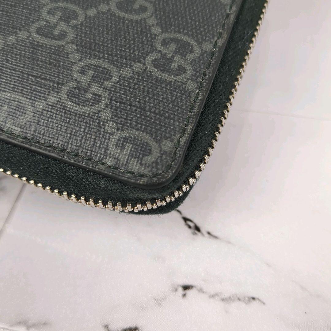【美品】GUCCI☆GGスプリーム　ウルフ　タイガー　ラウンドジップ　長財布