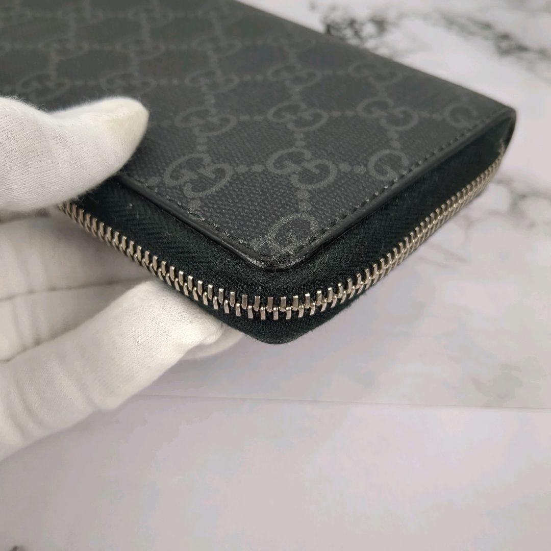 【美品】GUCCI☆GGスプリーム　ウルフ　タイガー　ラウンドジップ　長財布
