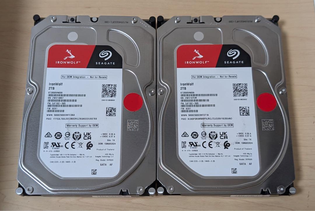 新品未開封！Seagate IronWolf st1000vn002 Amazon.com: Seagate IronWolf 1 TB NAS Raid Internal Hard