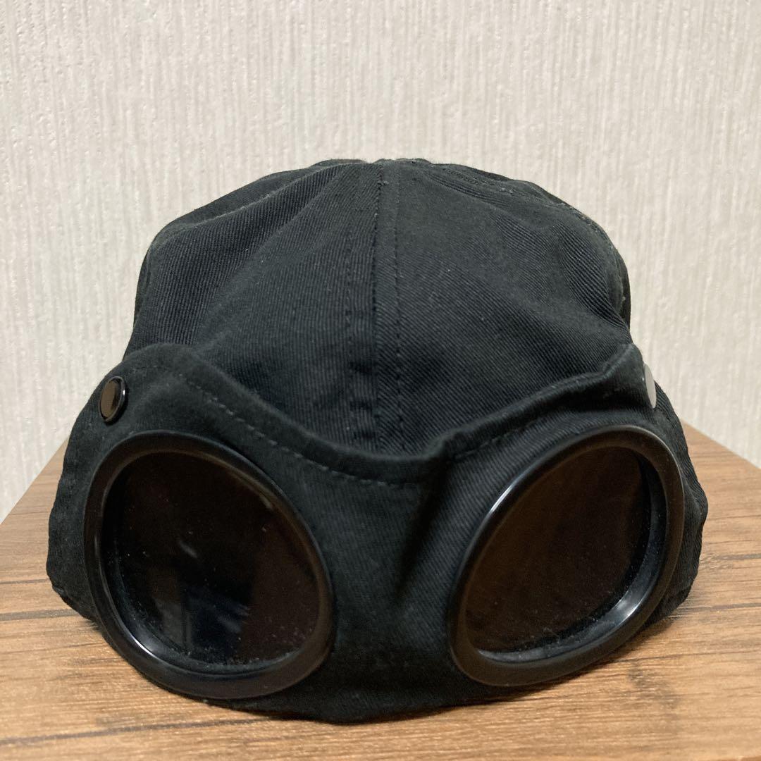 cp company ブラックキャップ ゴーグル付き - メルカリ