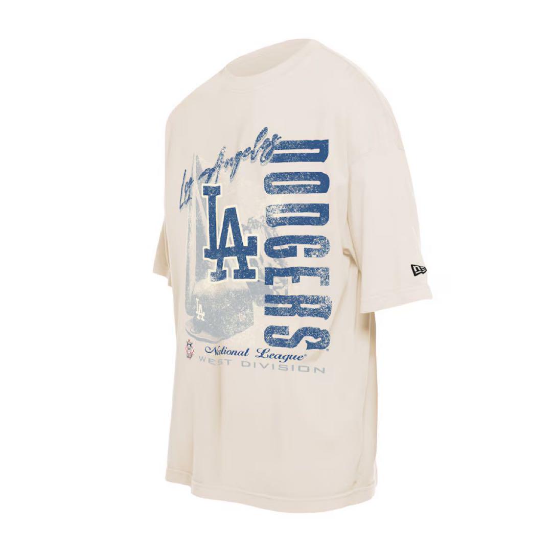 LA ドジャーズ Tシャツ メンズ (L) New Era クリーム 未使用