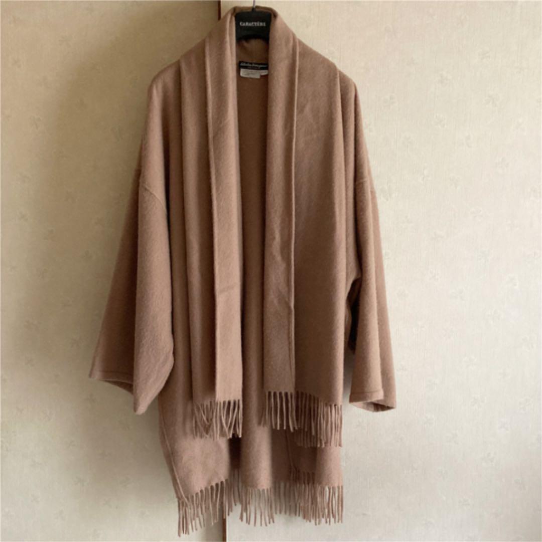 のようにし∊ Ferragamo フリンジ オーバーコート KEfv0-m79646257867 フェラガモ カシミヤ サルバトー