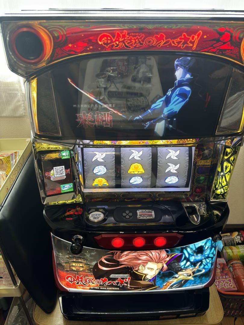 プリン　頼める便　ボタン上塗装　カバネリ美馬　ユニット付 甲鉄城のカバネリ 美馬パネル 実機コイン不要機付 パチスロスマ