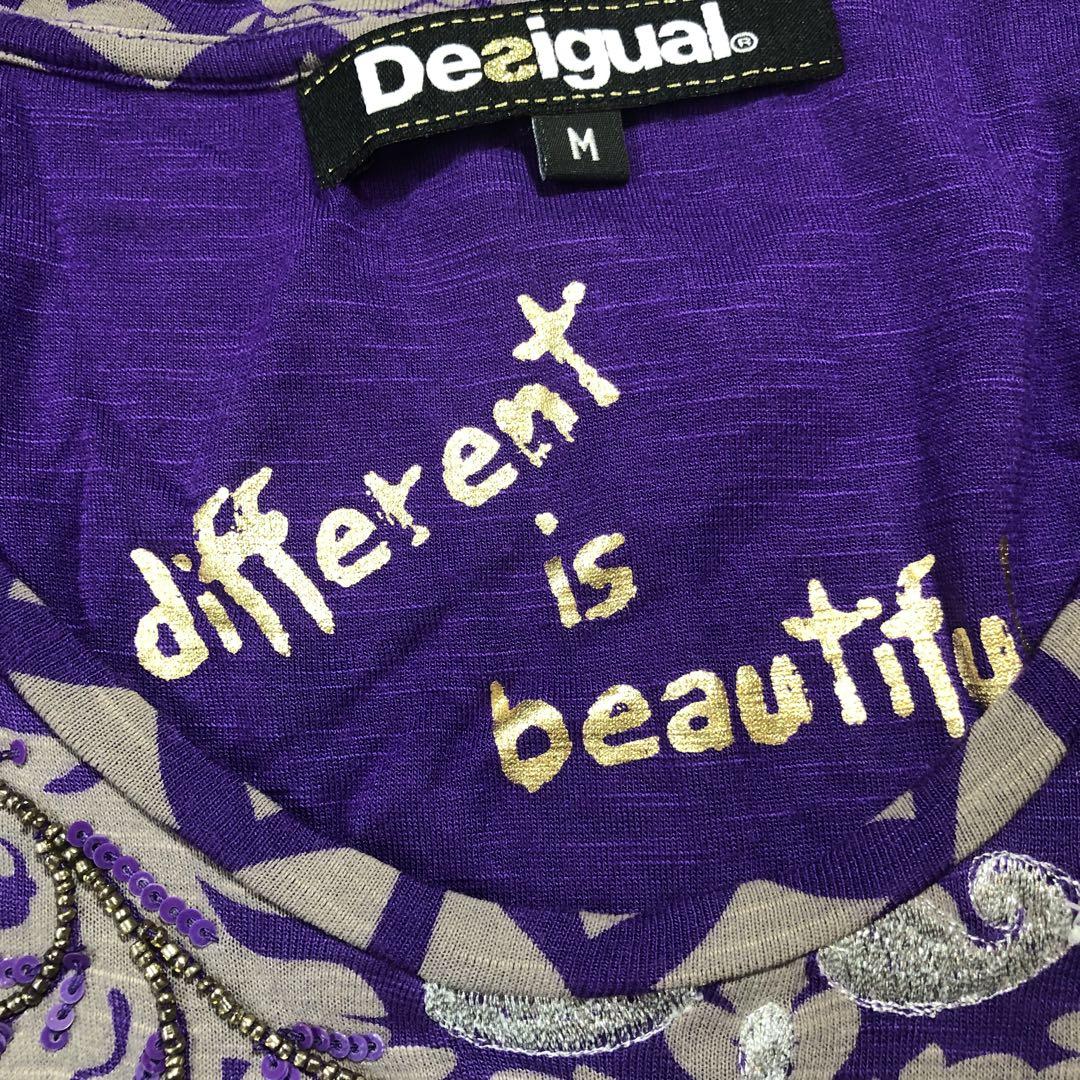 デシグアル-Desigual-ビジュースパンコールデザインカットソー