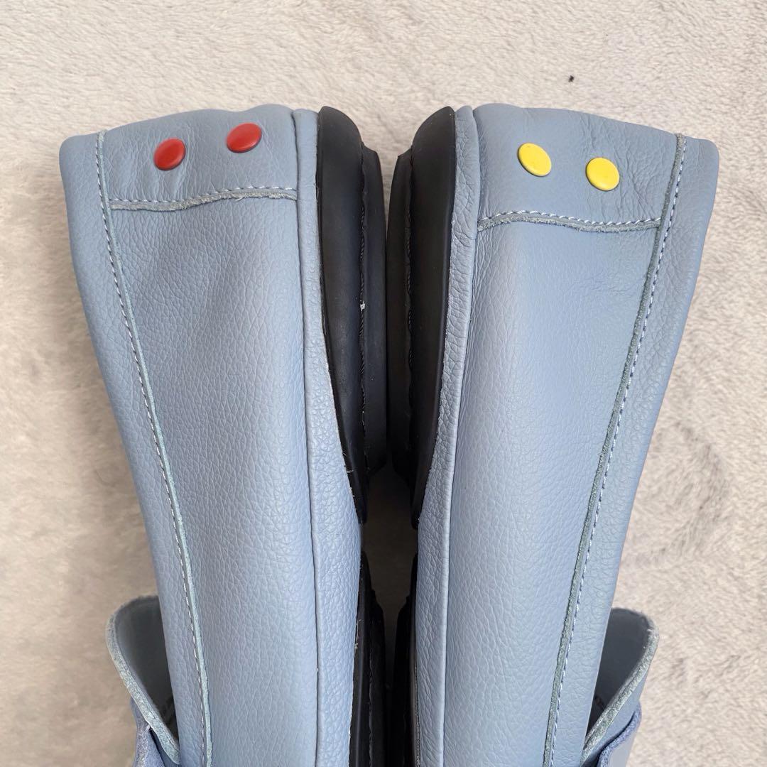 【極美品✨】Camper TWINS パンチングレザー　フラットシューズ　39