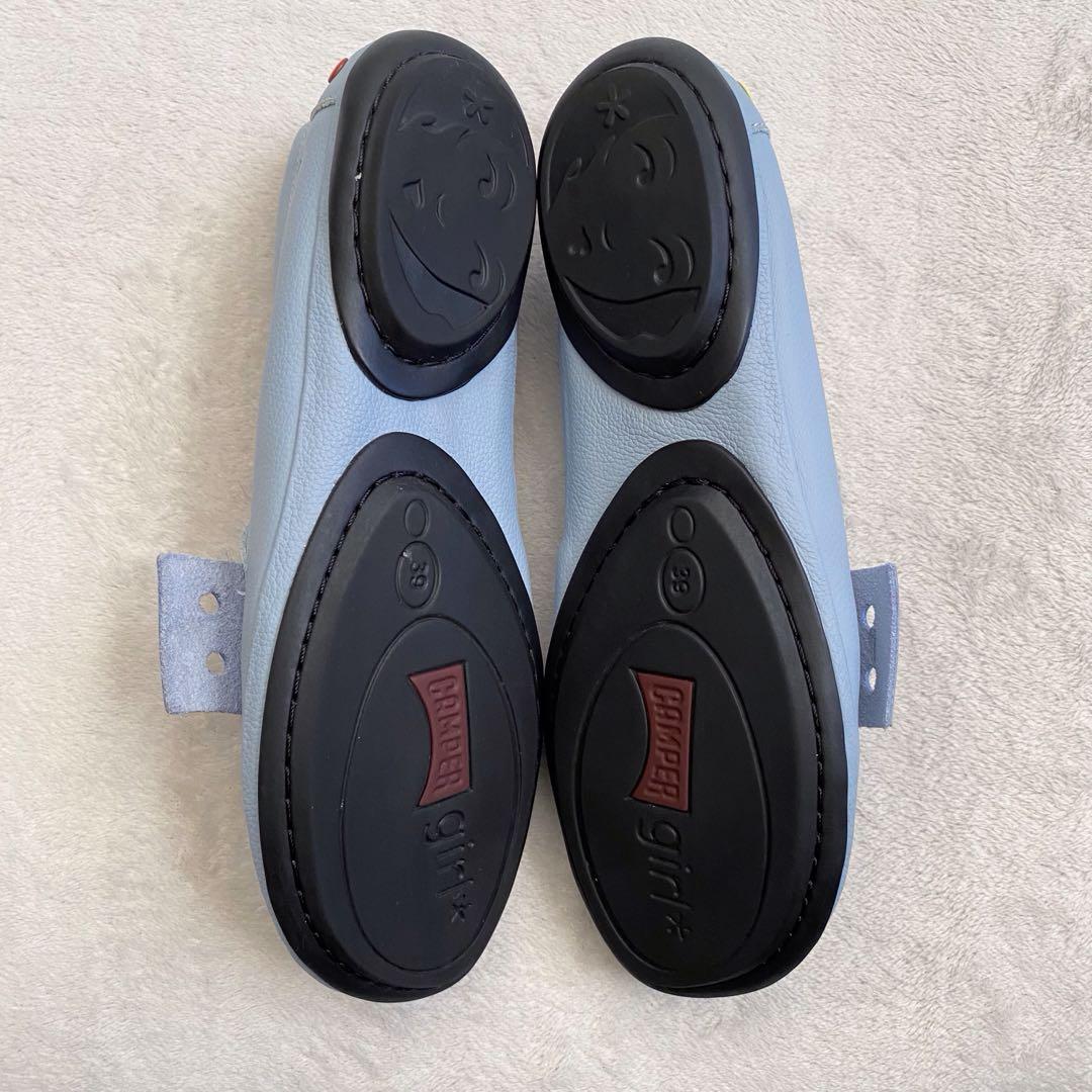 【極美品✨】Camper TWINS パンチングレザー　フラットシューズ　39