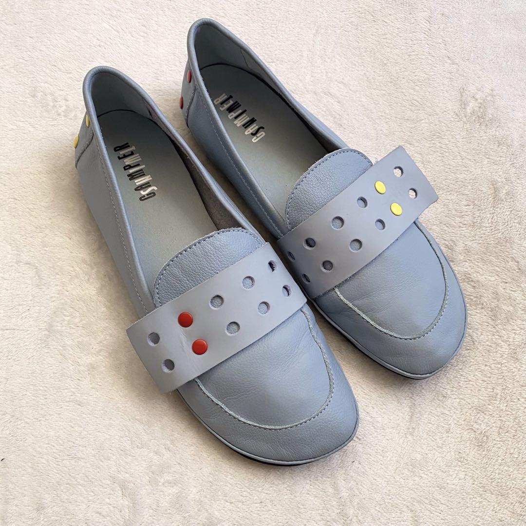 【極美品✨】Camper TWINS パンチングレザー　フラットシューズ　39
