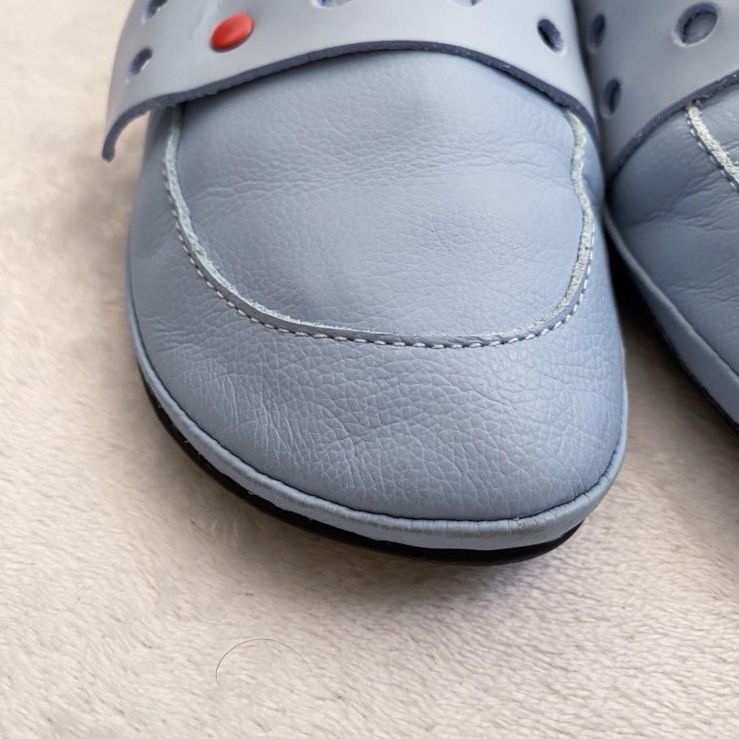 【極美品✨】Camper TWINS パンチングレザー　フラットシューズ　39
