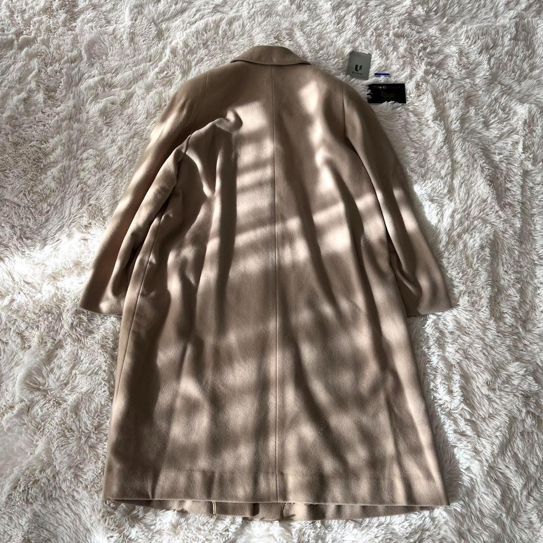 美品 極上の肌触り カシミヤ100% ロングコート ベージュ 9号 日本製