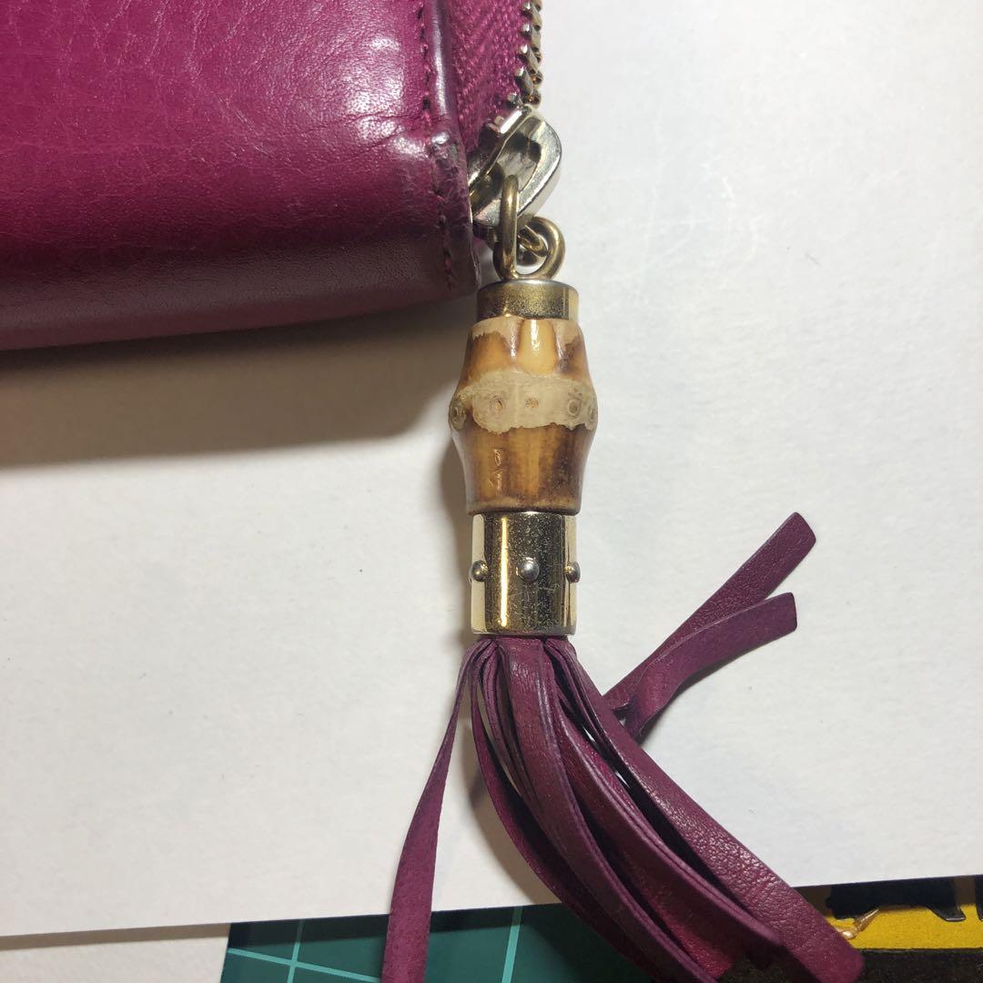 超人気の雑貨店 304 Gucci 長財布 紫色 イタリア製 小物