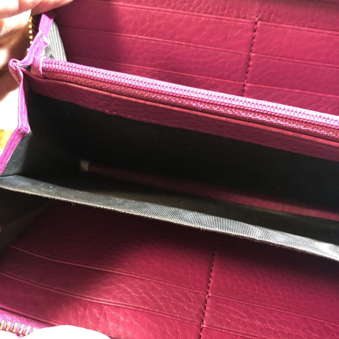 304 Gucci 長財布 紫色 イタリア製