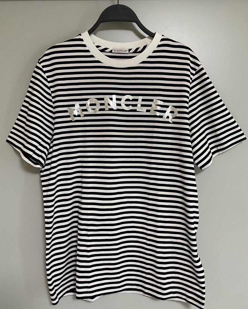 MONCLER モンクレール MAGLIA ロゴ ボーダー柄 Tシャツ Sサイズ