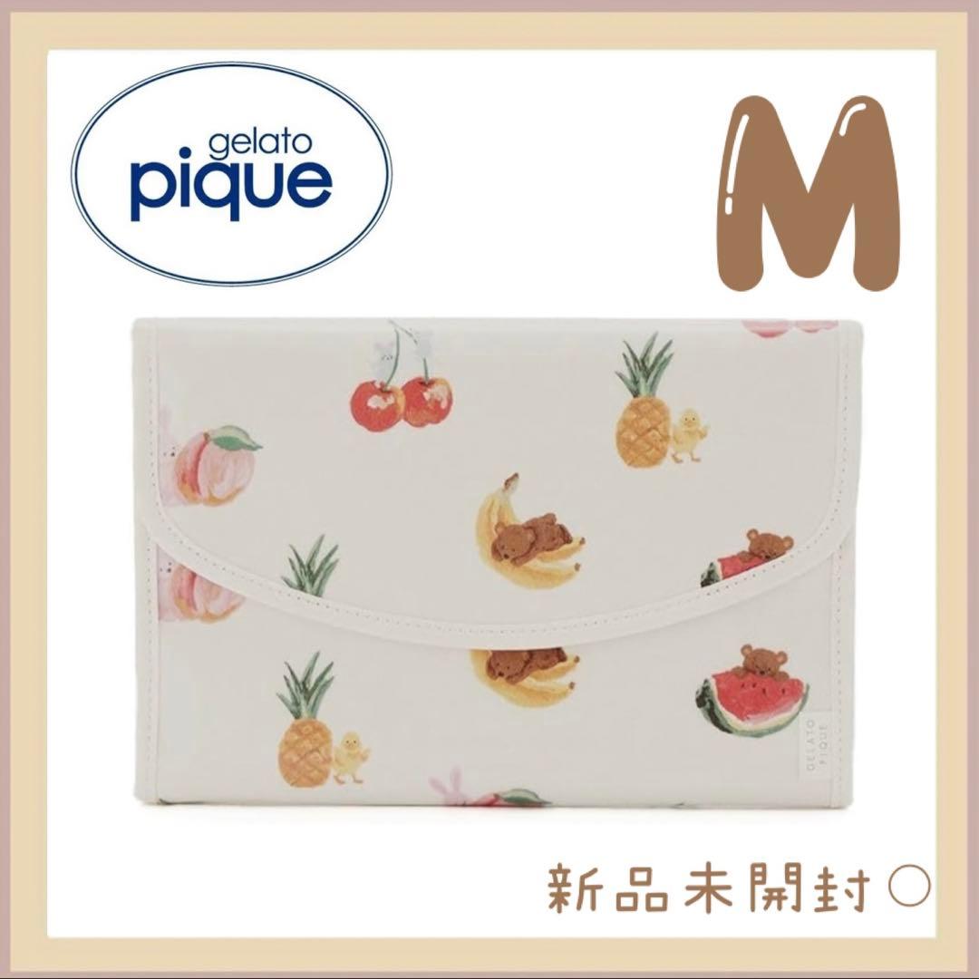 ジェラートピケ  フルーツアニマル柄 母子手帳　M