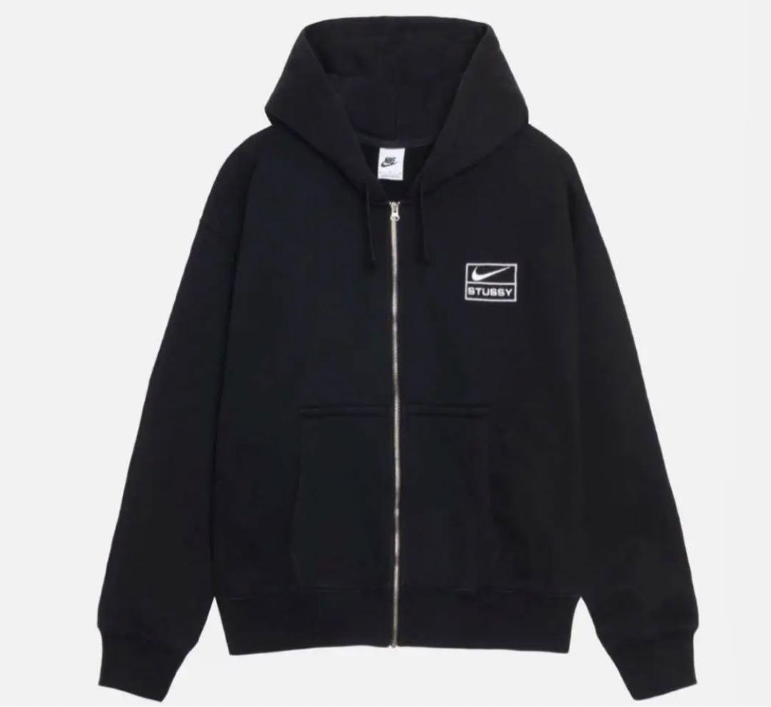 stussy nike  Washed Fleece Hoodie Black