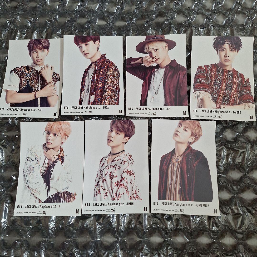 BTS V サイン入りフォトカード FAKE LOVE BTS FAKE LOVE/Airplane pt.2 フォトカード 7枚セット - メルカリ