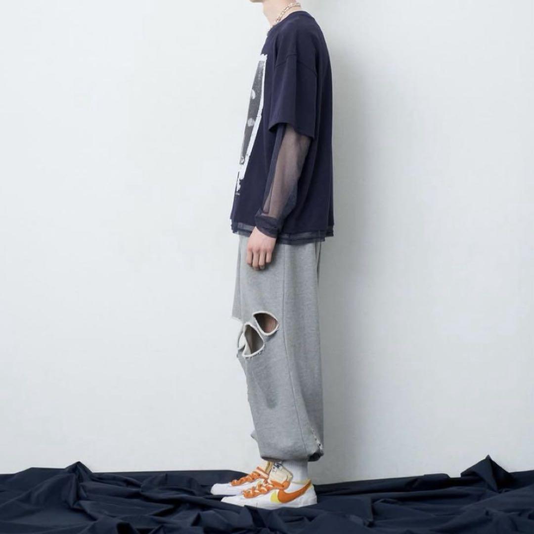 GIDEAL Clash Baggy Sweat Pants グレー　Ｌ