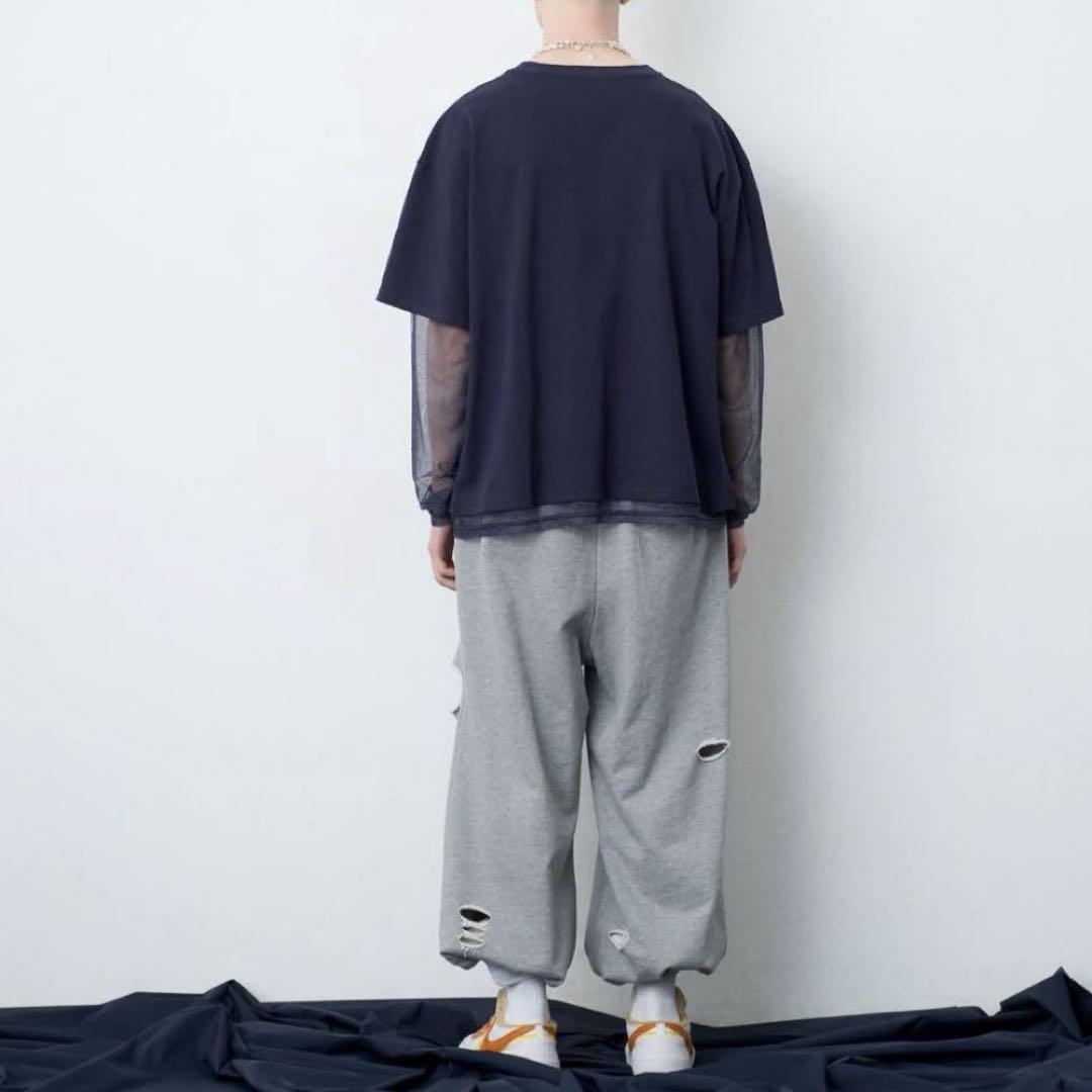 GIDEAL Clash Baggy Sweat Pants グレー　Ｌ