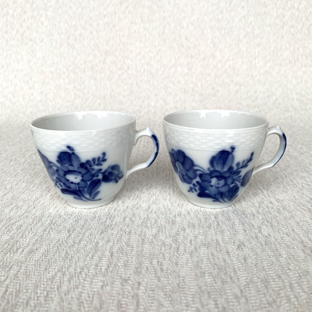 ロイヤルコペンハーゲン ブルーフラワー デミタスカップ＆ソーサー 2客