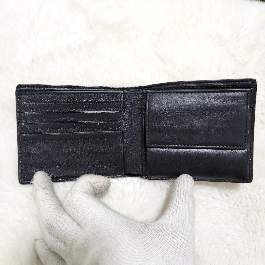 ✨極美品✨バレンシアガ　二つ折り　コインケース　小銭入れ　クロコ　レザー　黒 ✨極美品✨バレンシアガ 二つ折り コインケース 小銭入れ クロコ