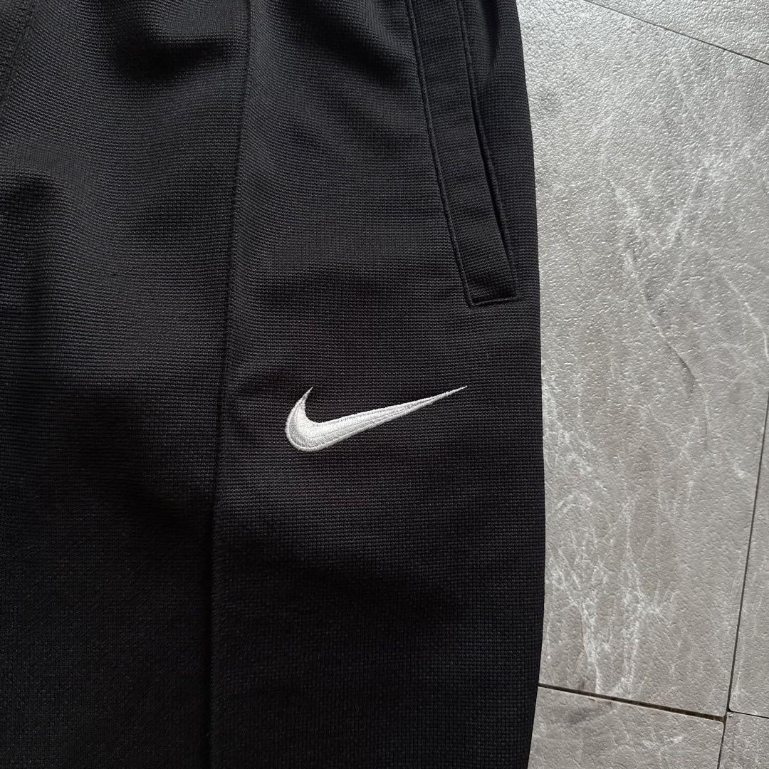 NIKE ナイキ 銀タグ トラックパンツ ロゴ刺繍 ブラック 黒