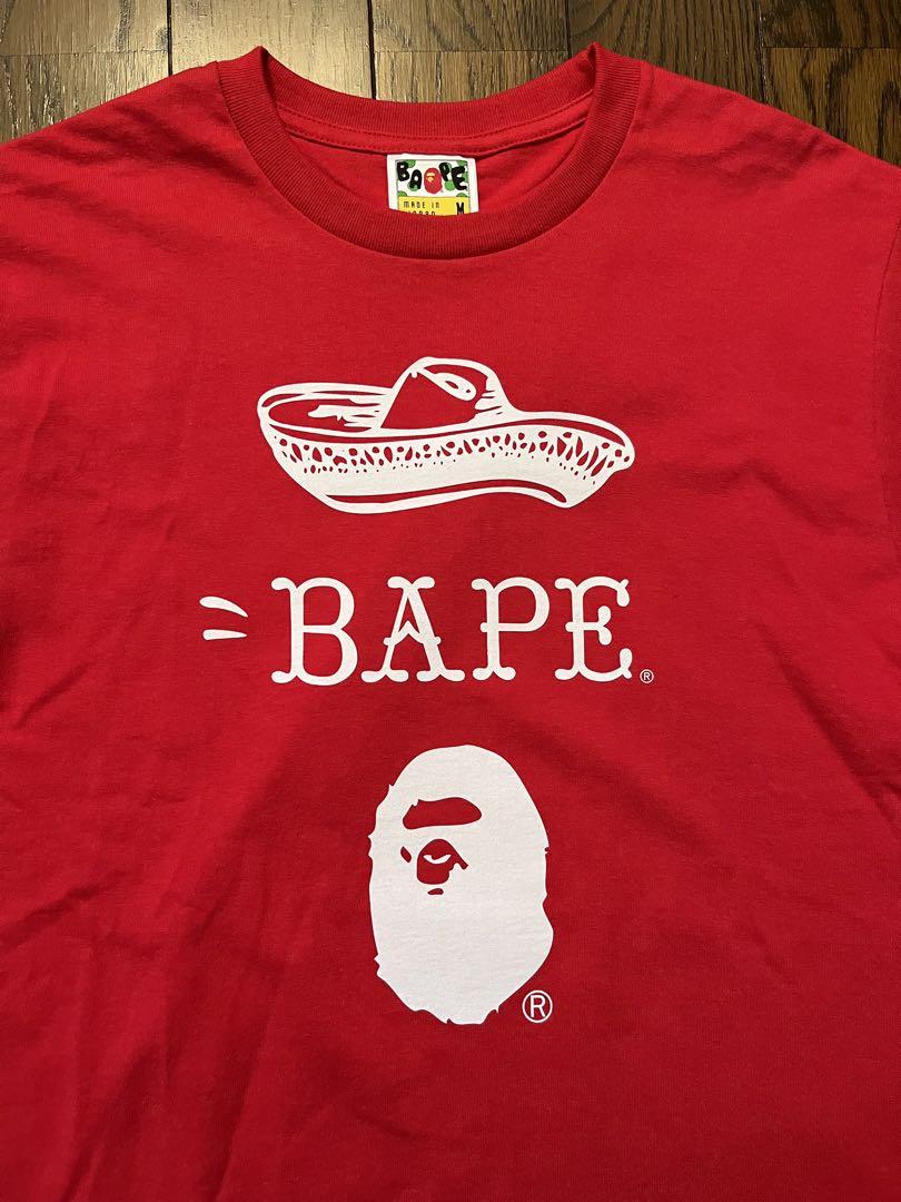 APE Tシャツ サイズM レッド - メルカリ