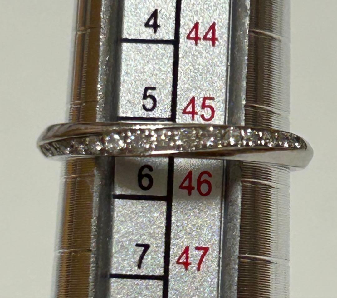 4°C プラチナ　ダイヤモンド　リング　5号