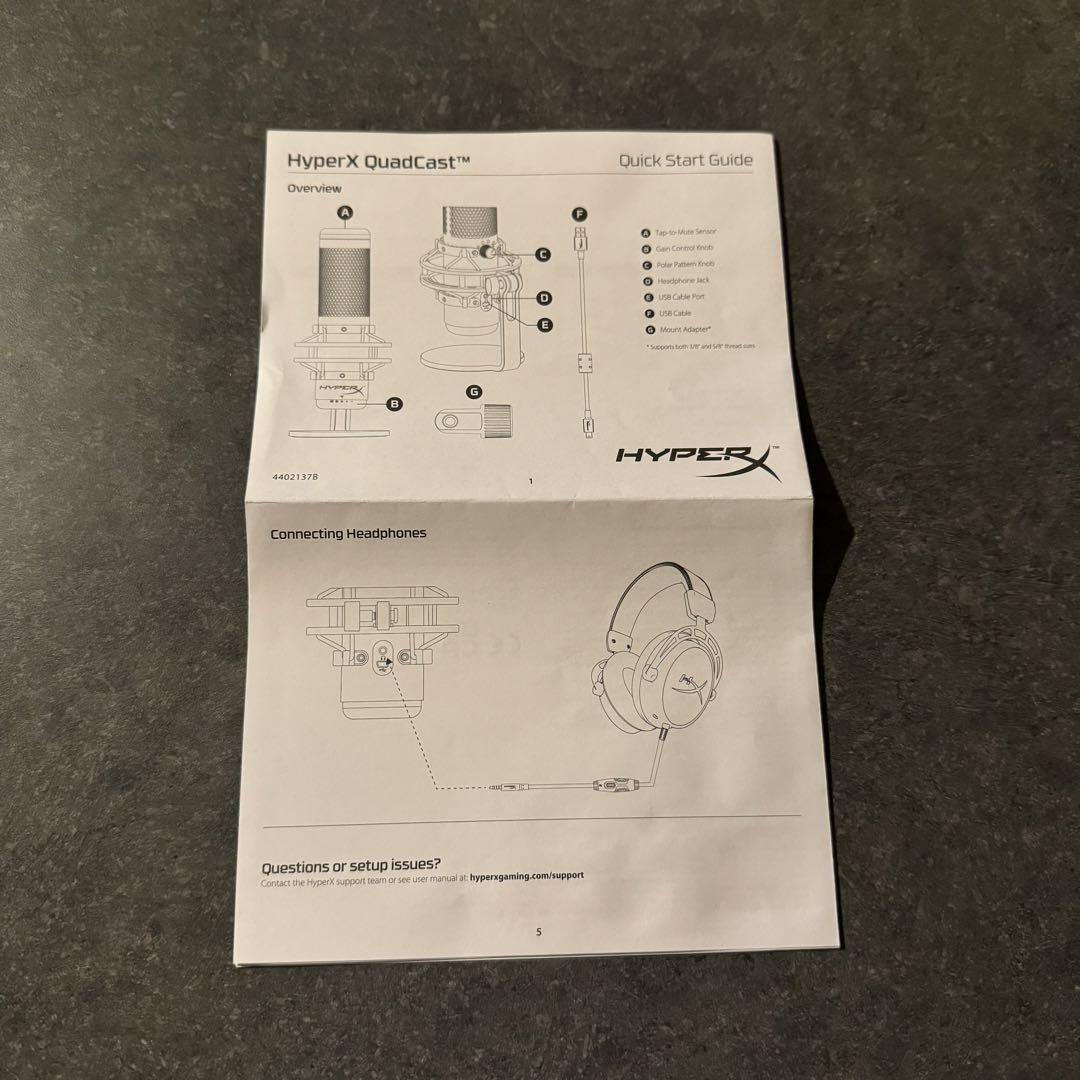 【美品】HyperX QuadCast スタンドアロンマイク ストリーマー