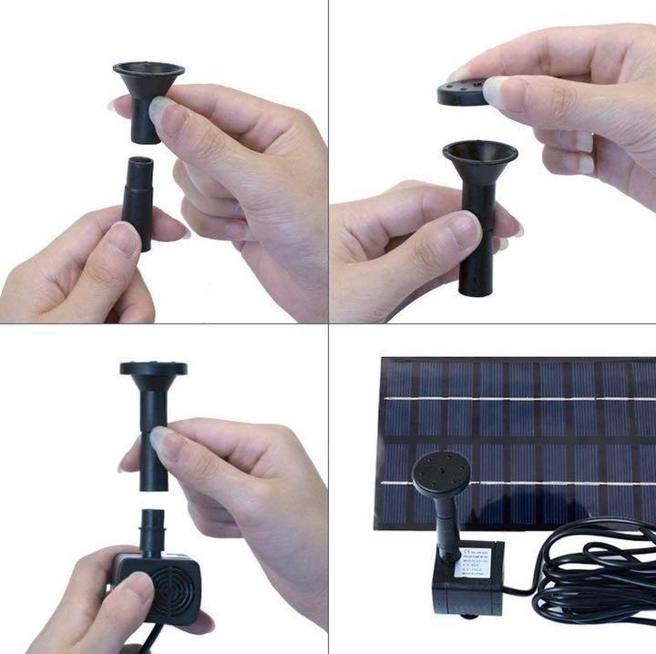 お得高品質 ❤手軽に自宅に噴水を❣直射日光に当てると3秒で自動作動 ❤ソーラー噴水ポンプ FELpW-m79677255423 大人気SALE