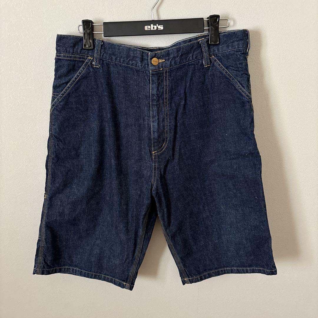 carhartt デニム　ネイビーブルー　ハーフパンツ　大きいサイズ
