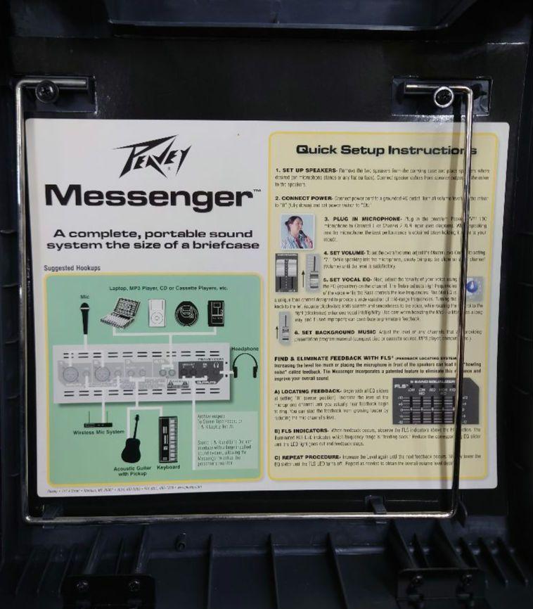■【マイク・各種ケーブル付】PEAVEY M100 ポータブルPAシステム