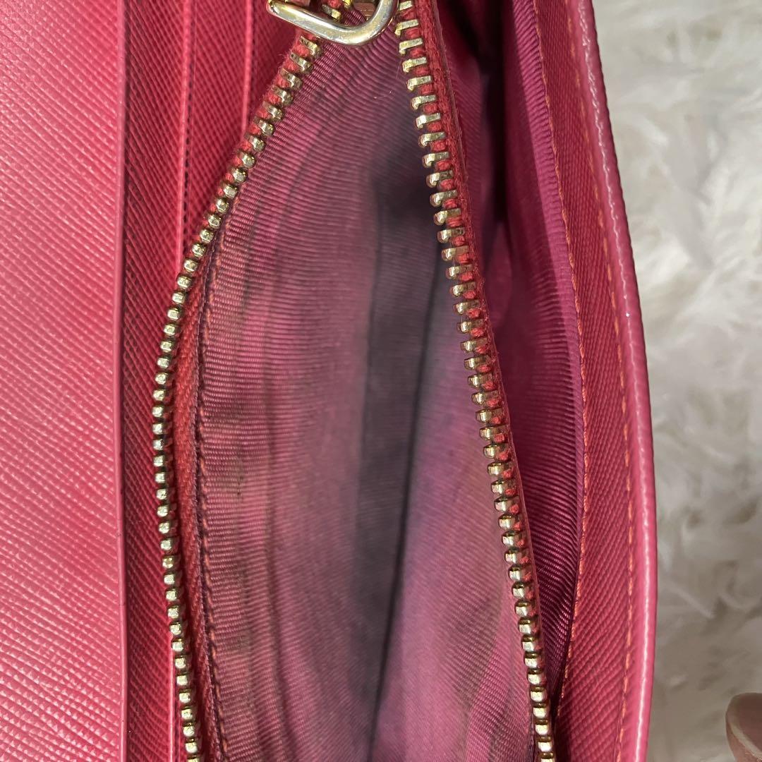 PRADA プラダ レザー 長財布 箱付き ピンク系