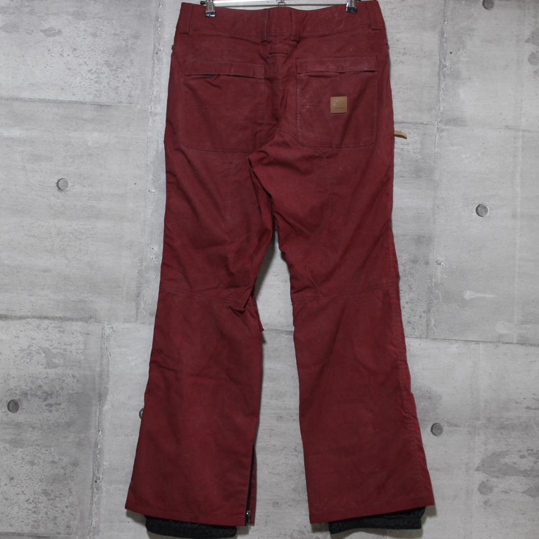 【美品 スタイリッシュ】厚地 高機能【L】クイックシルバー スノーボードパンツ