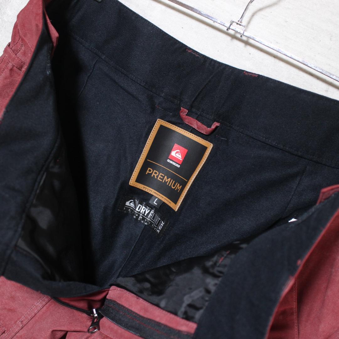 【美品 スタイリッシュ】厚地 高機能【L】クイックシルバー スノーボードパンツ