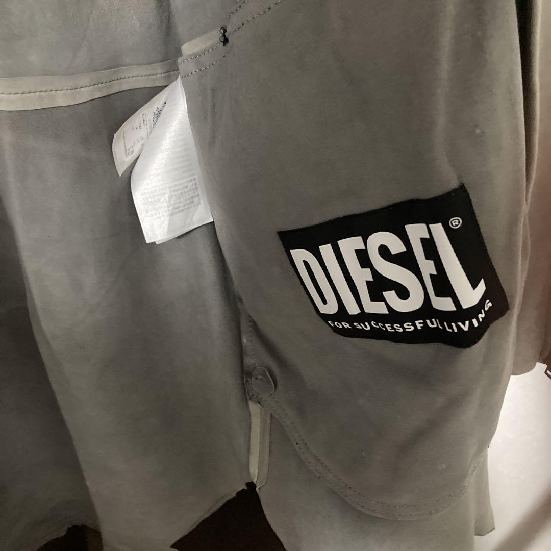 【希少】ディーゼル　DIESEL レザーシャツ　レザージャケット　革ジャン　羊革