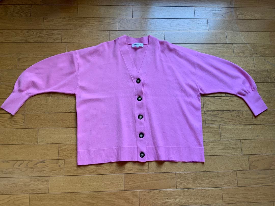 3.3万 エンフォルド カーブアーム カーディガン 38 ピンク ゆったりめ 3.3万 エンフォルド カーブアーム カーディガン 38 ピンク ゆったりめ