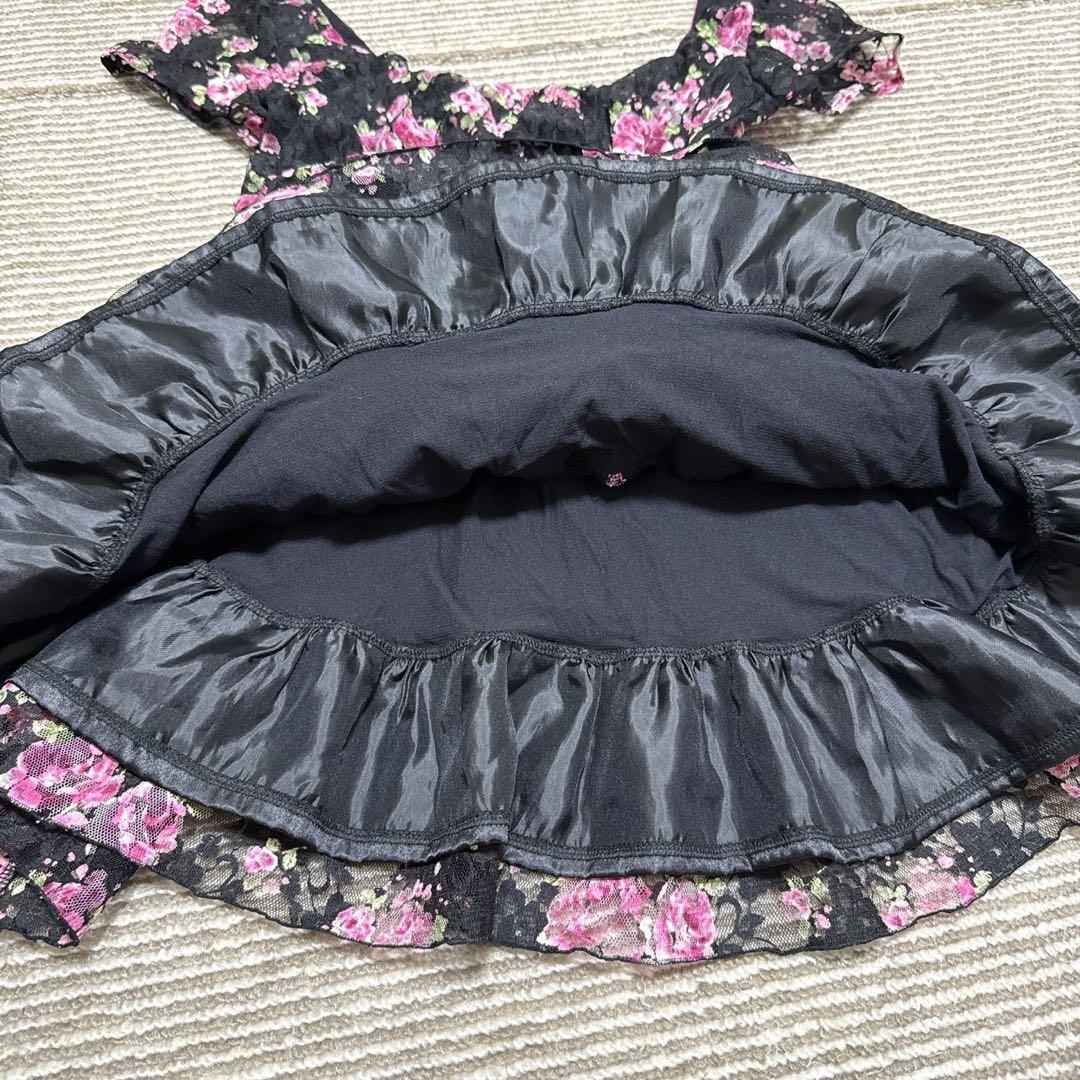 MA＊RS 花柄 レース ティアード ワンピース BIGリボン付き 平成ギャル MA＊RS 花柄 レース ティアード ワンピース BIGリボン付き 平成