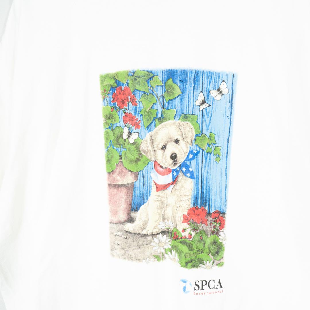 USA VINTAGEアメリカ古着可愛いわんこプリントデザインオーバーTシャツ