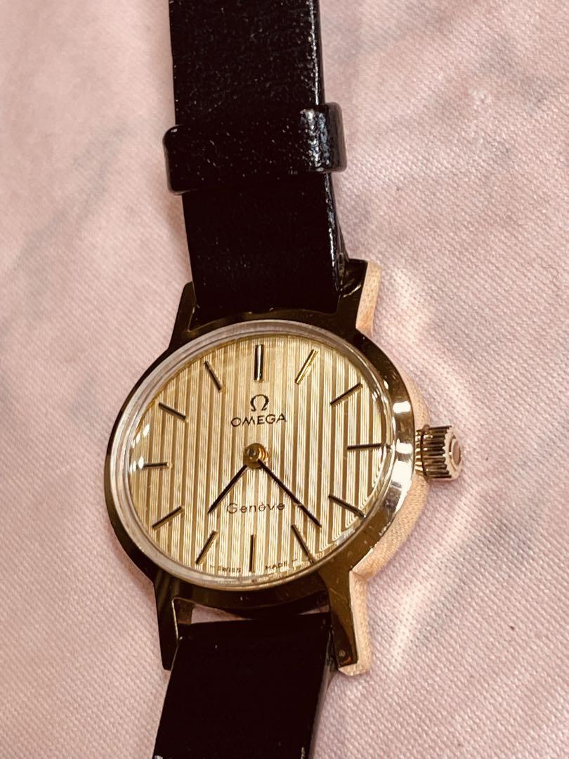 OMEGA レディース手巻き順調稼働　純正尾錠・ベルト・箱　タグ・裏シール付　美