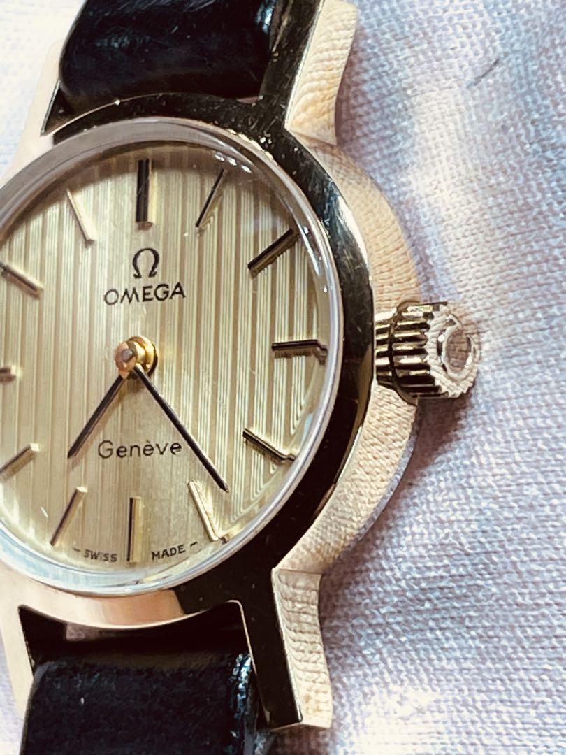 OMEGA レディース手巻き順調稼働　純正尾錠・ベルト・箱　タグ・裏シール付　美