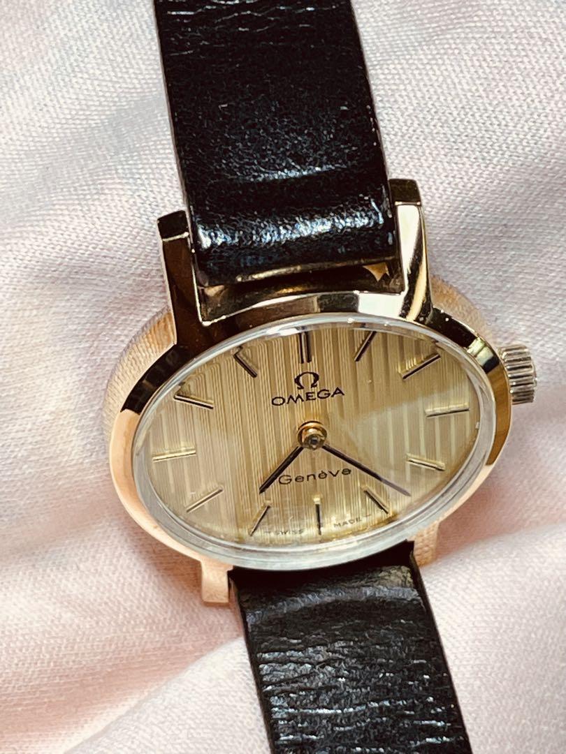 OMEGA レディース手巻き順調稼働　純正尾錠・ベルト・箱　タグ・裏シール付　美