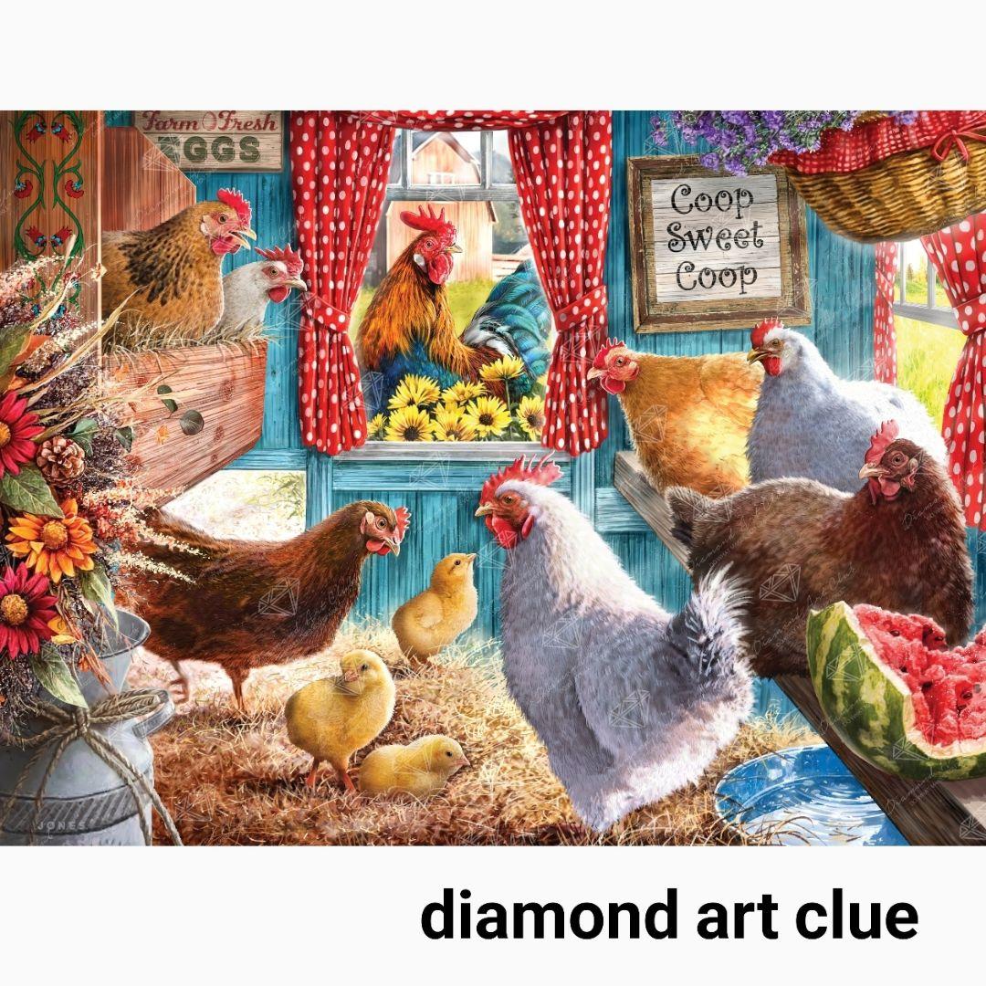diamond art club ダイヤモンドアート にわとり スクエア