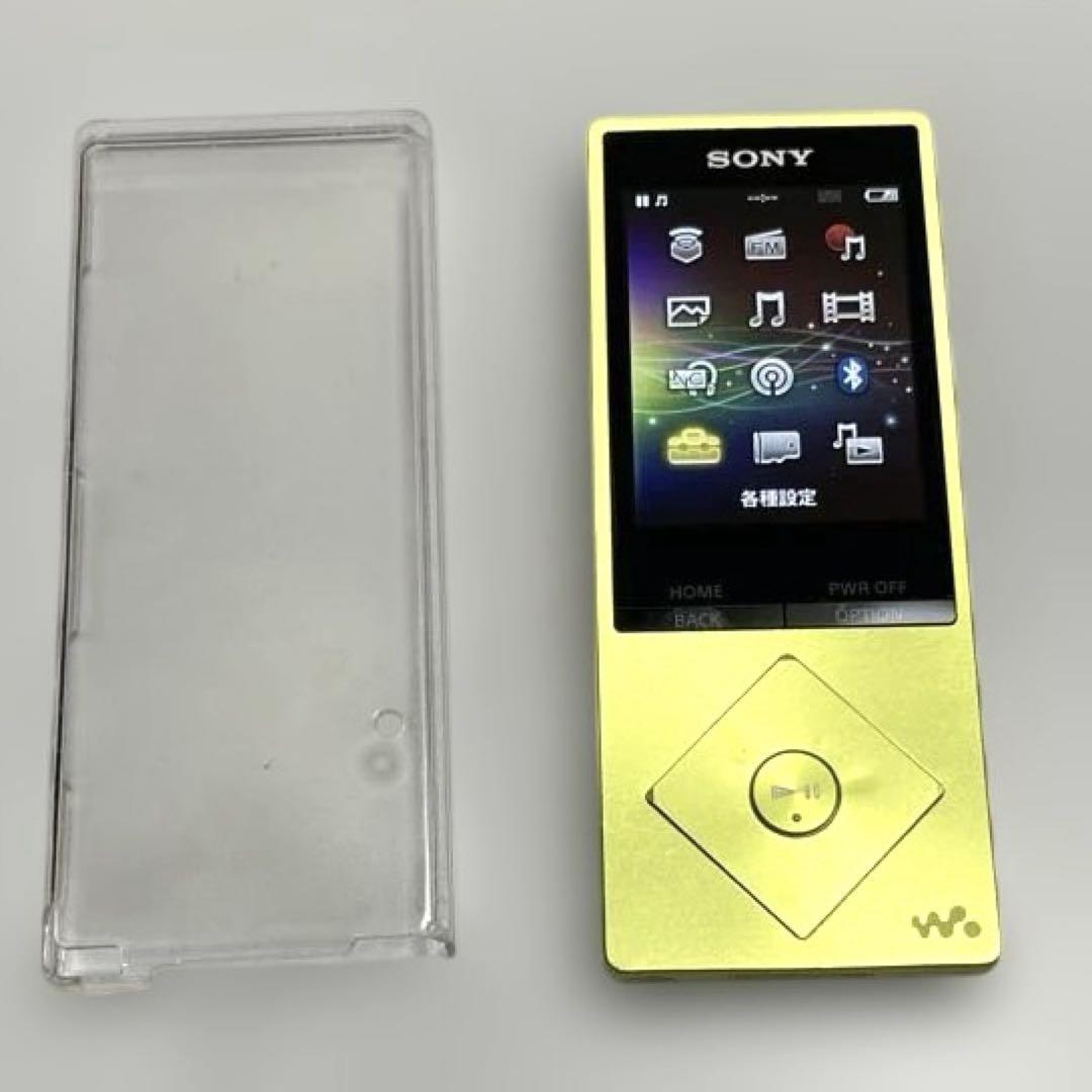SONY WALKMAN NW-A25HN ライムイエロー ケーブル、ケース付き