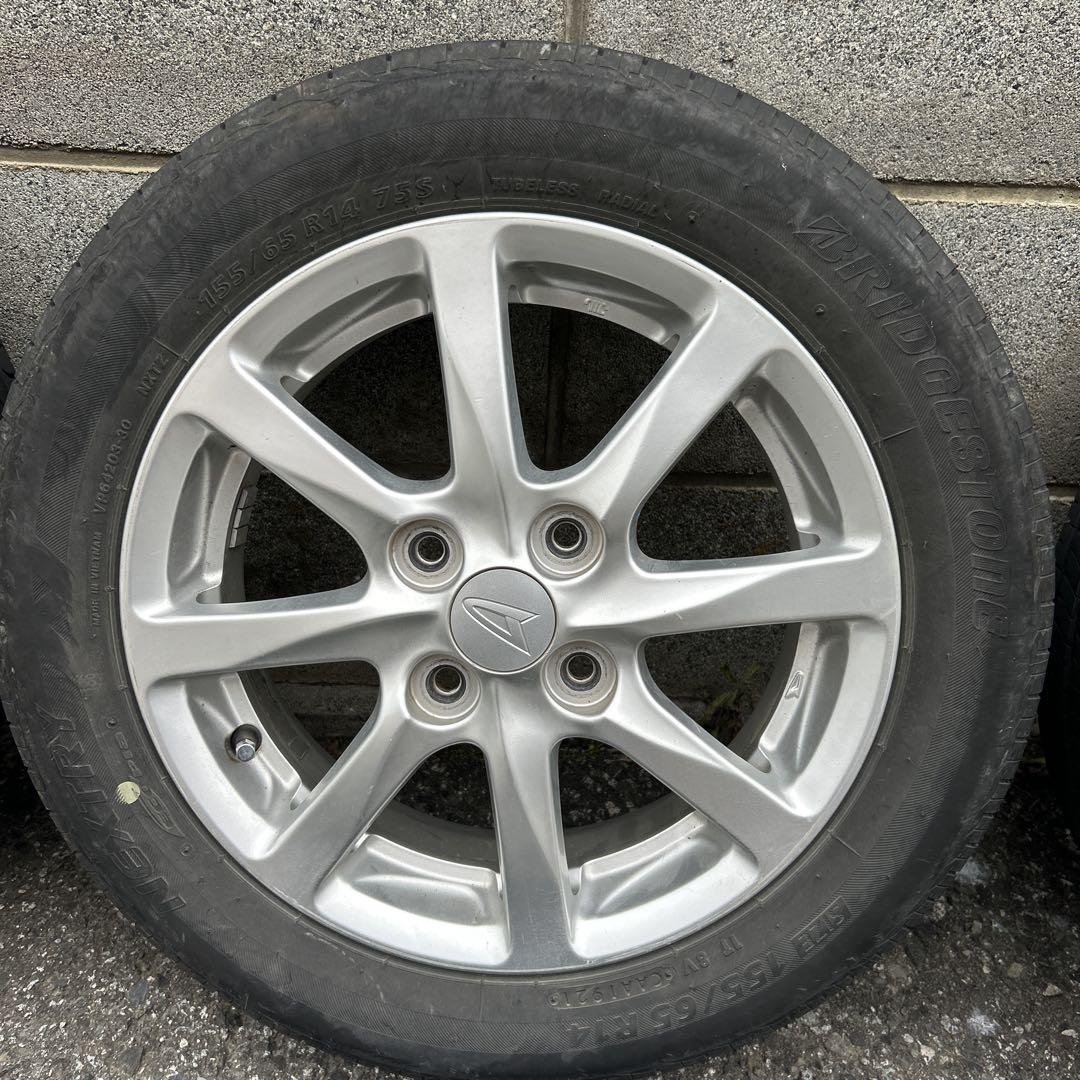 155/65R14 アルミホイールとタイヤ①２本分