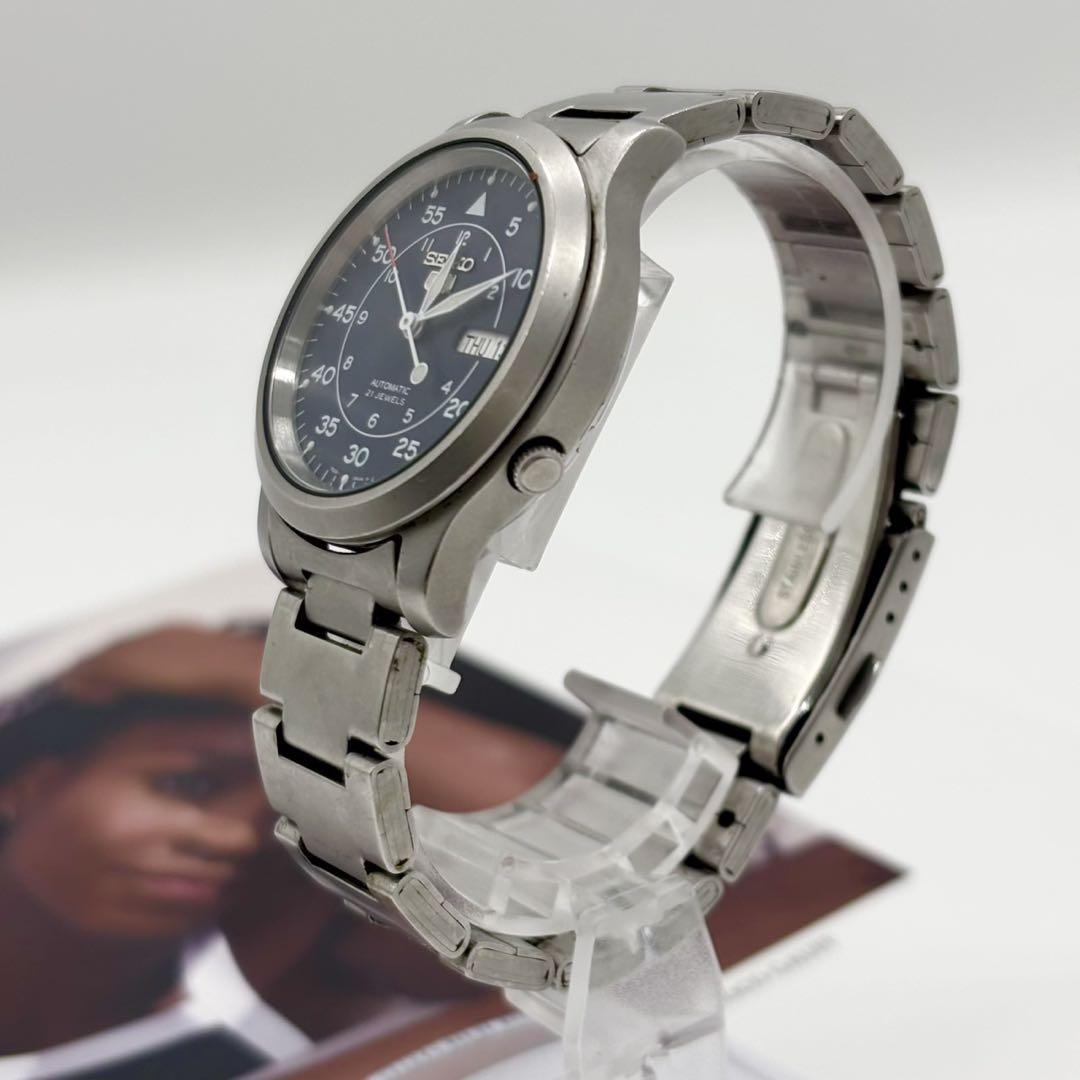 稼動 SEIKO セイコー 5 自動巻き 裏スケ メンズ 腕時計 S-165