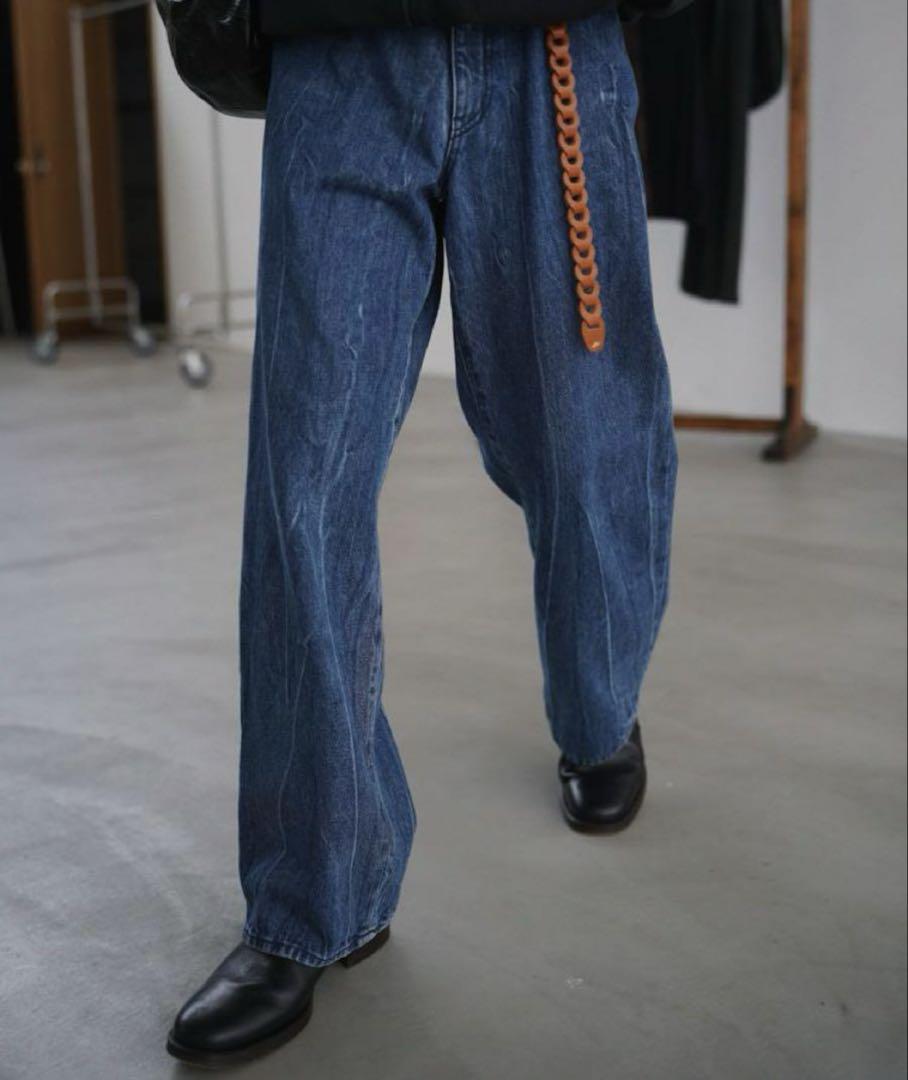 LIDNM VINTAGE SLUB STRAIGHT DENIM Sサイズ