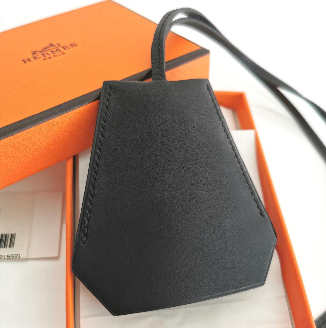 HERMES ブラック キークロシェット HERMES エルメス クロシェット ネックレス キーリング