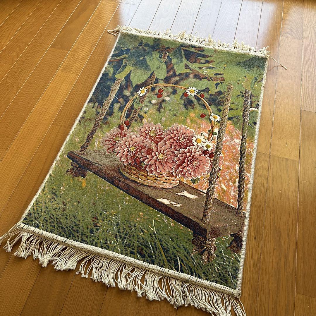 新品未使用】絵画風絨毯 カーペット 玄関用 植物 玄関 廊下 絵画 新品未使用】絵画風絨毯 カーペット 玄関用 植物 玄関 廊下 絵画
