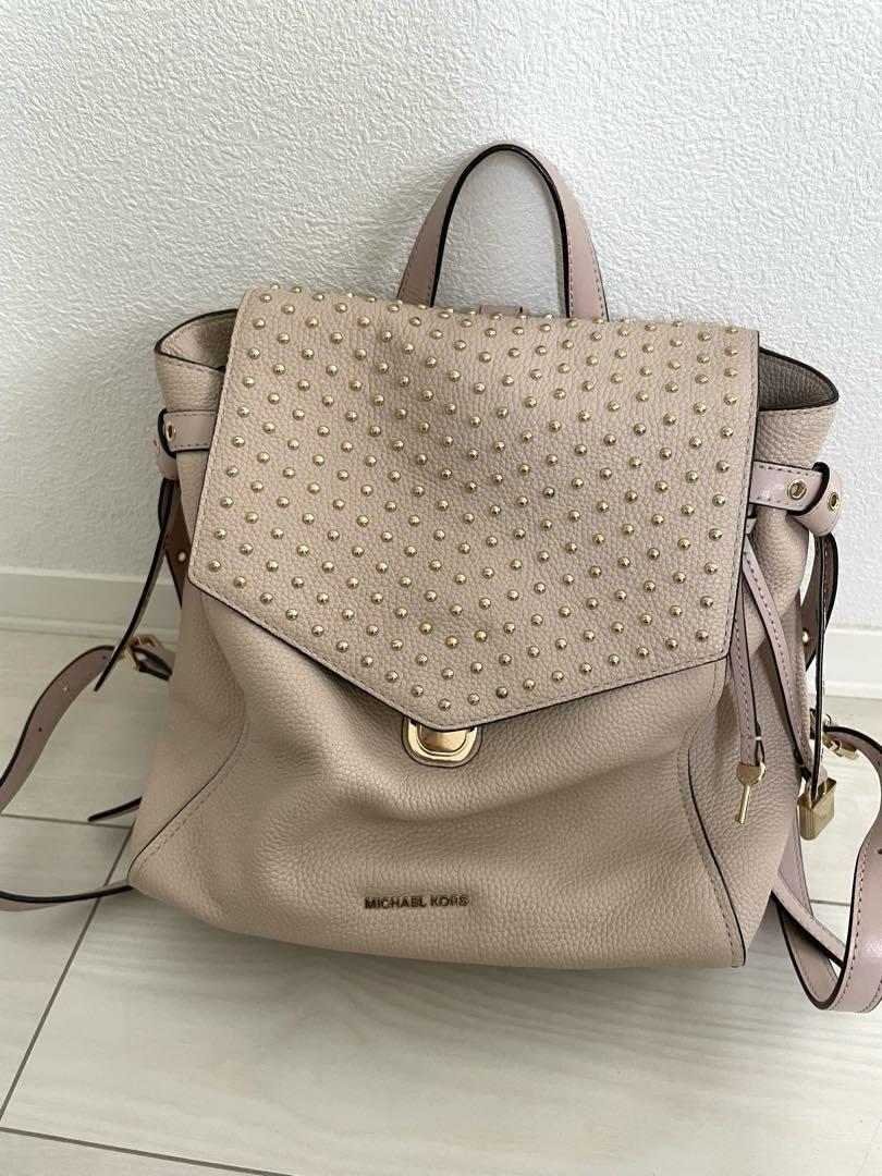 【美品】MICHAEL KORS スタッズ リュック ピンクベージュ